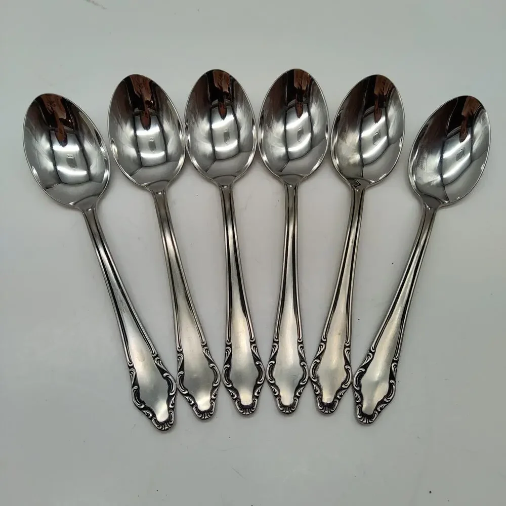 6X Tbsp Henckels Zwilling HEN12 Stainless Flatware Table Spoons